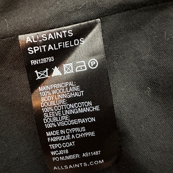 All saints wool tepo coat - Picture 6 of 8